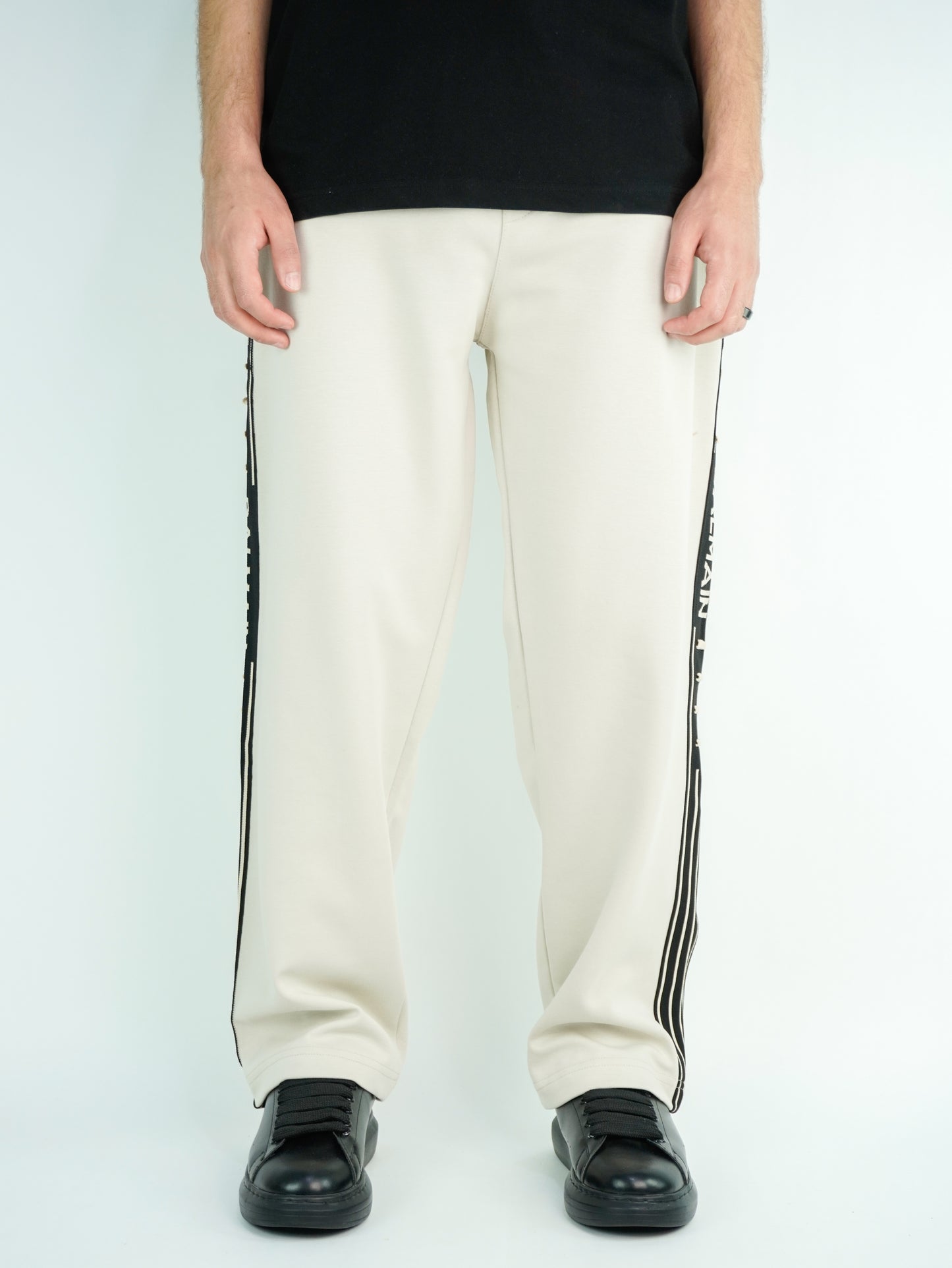 Beige - Essential Wide Leg Trousers