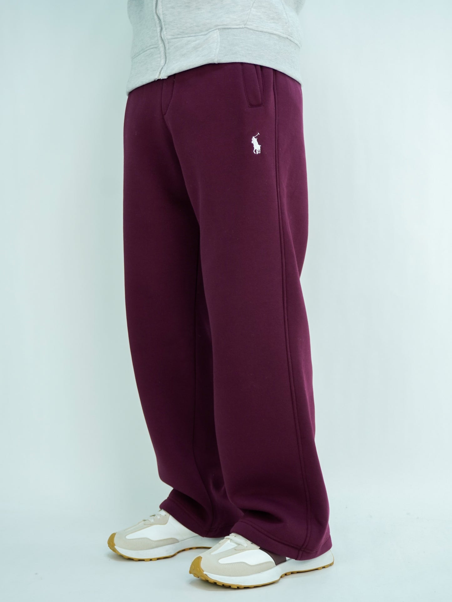 Burgundy - Baggy Fleece Jogger