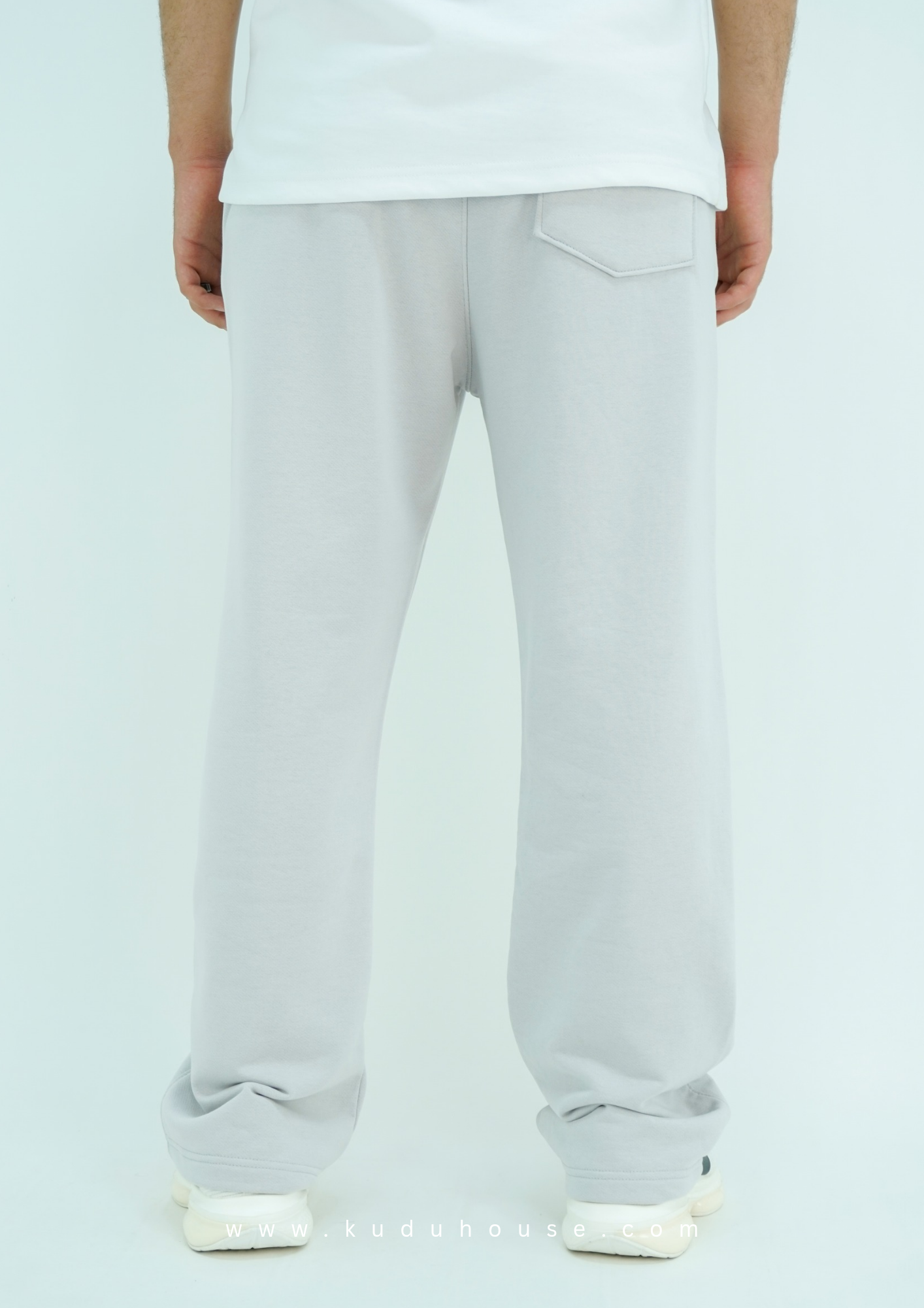 Dusty grey - Basic baggy pants