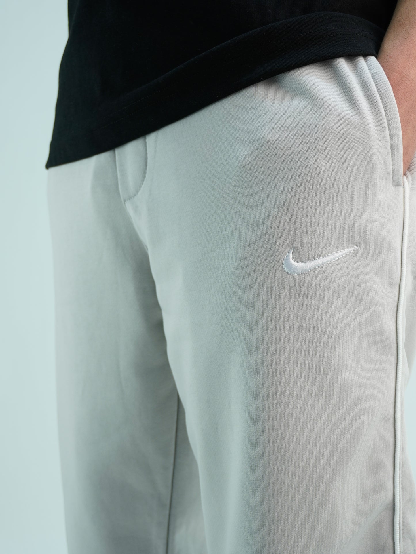 Dusty Grey - Wide leg jogger pants