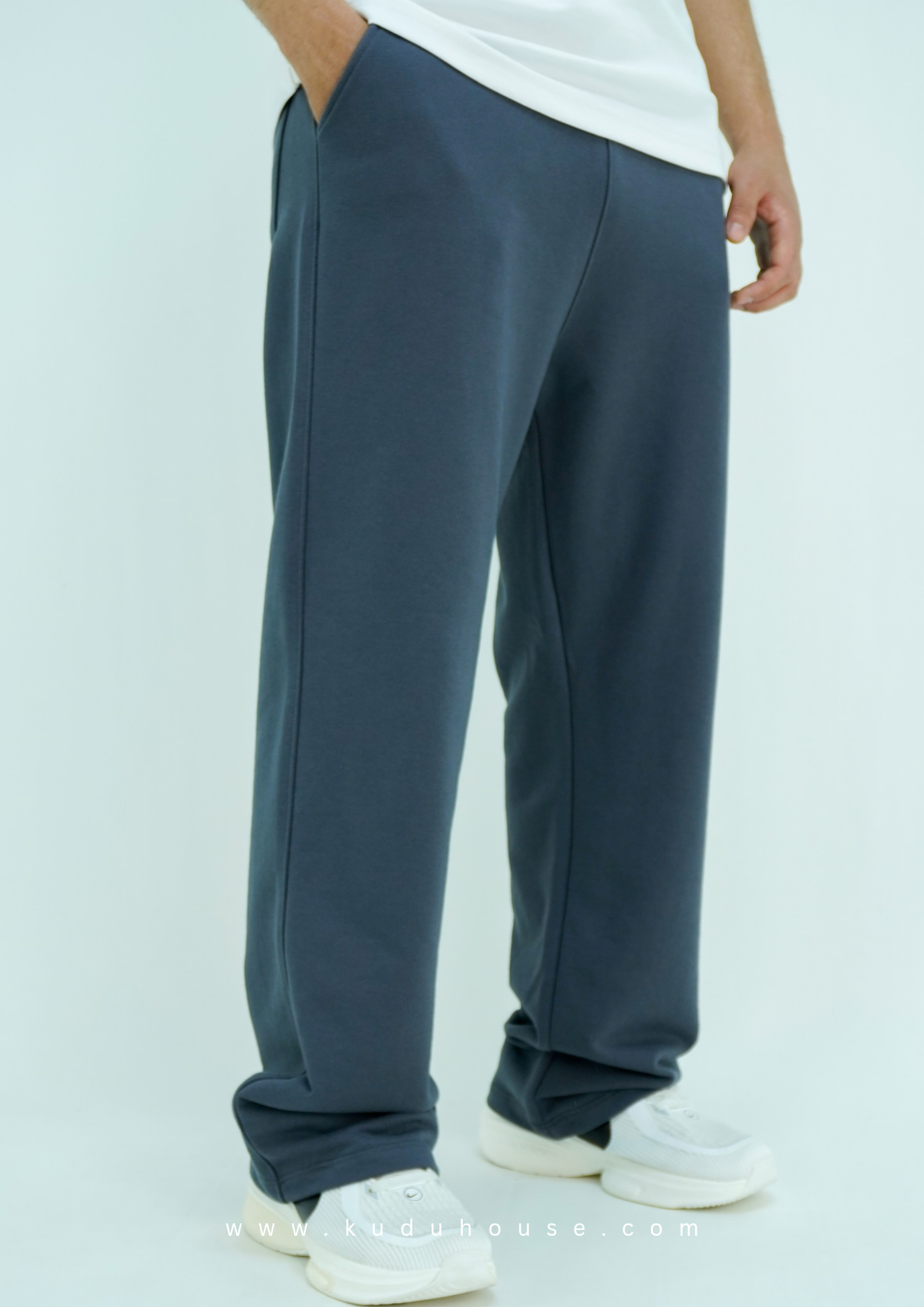 Slate grey - Basic baggy pants