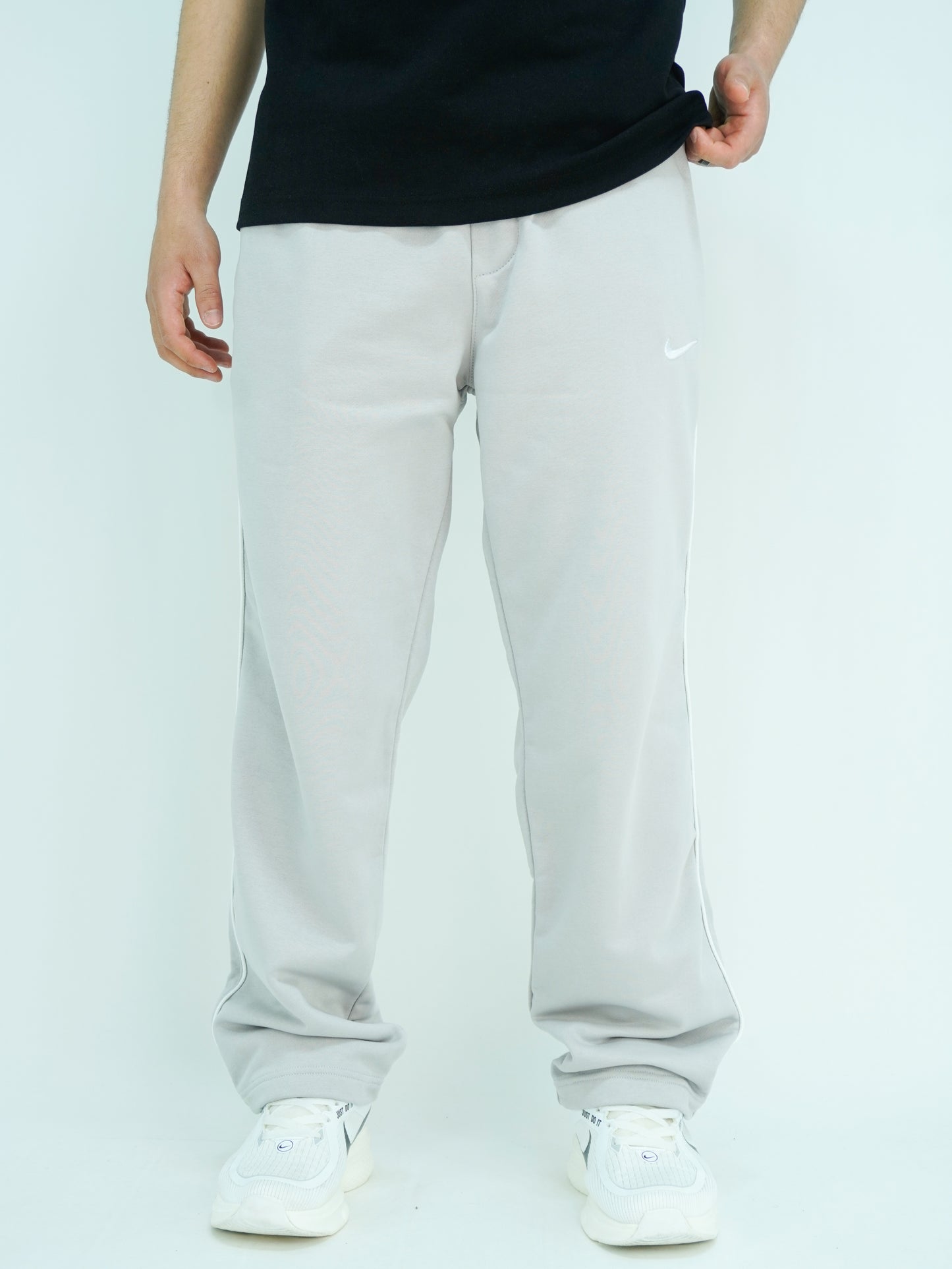 Dusty Grey - Wide leg jogger pants