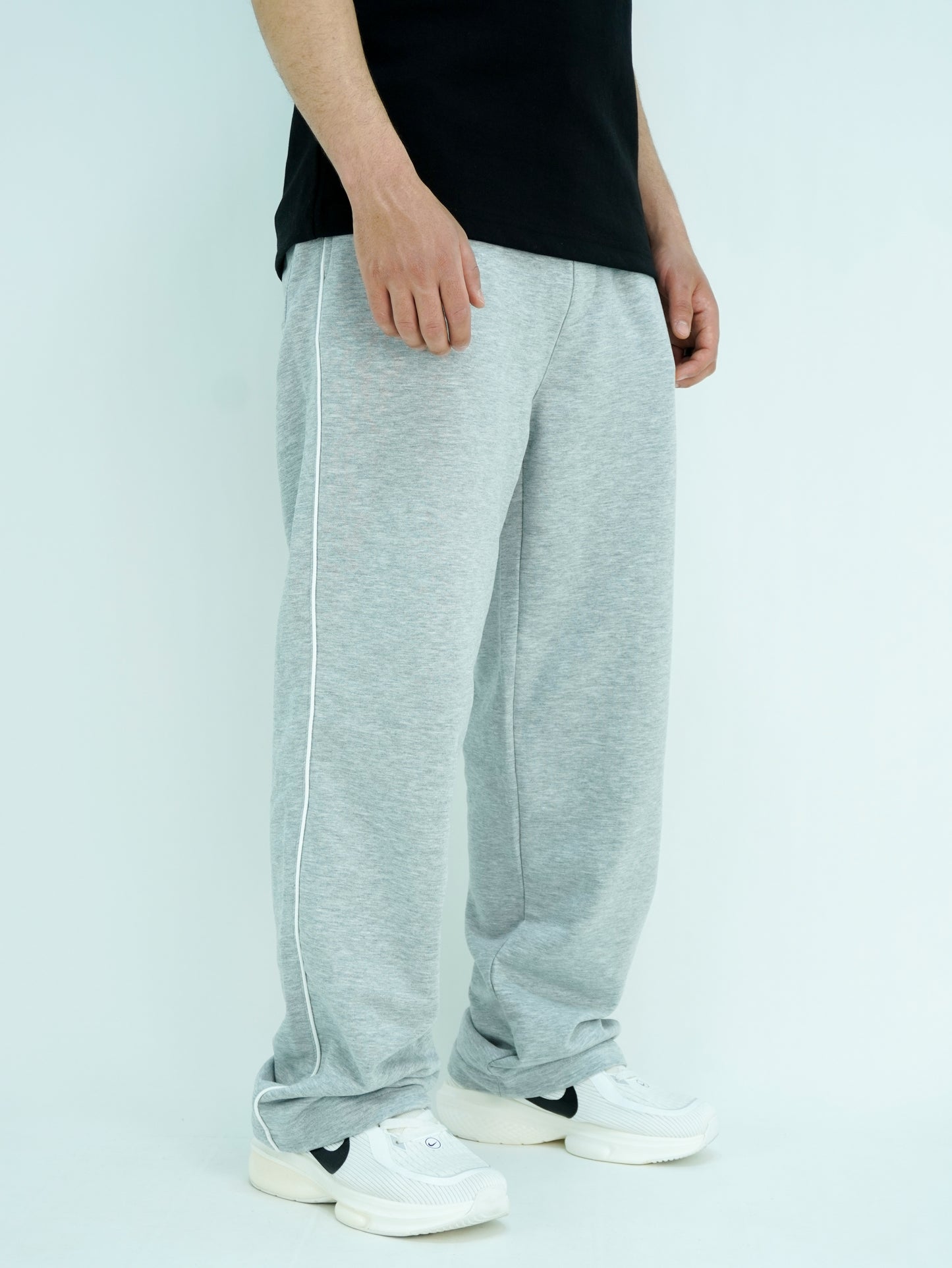 Grey - Wide leg jogger pants